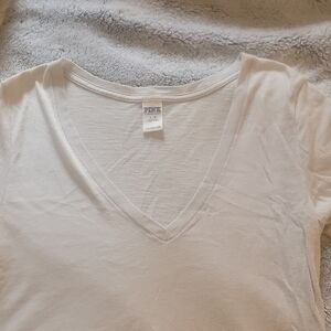 PINK Victoria's Secret Gray V-Neck Tee